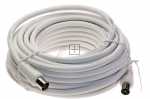 Compatible White Aerial Cable - Coaxial Lead Socket-plug 10m Class-a