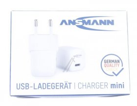 Ansmann Charger For Mobile Phone - Home Charger Hc120pd-mini 1001-0129 Gan Mini-charger Usb-c 20w