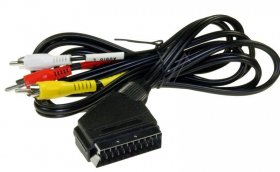 Compatible Scart Plug-phono Plug - Scart Lead Plug +in & Out > 3x Rca-male Av-stereo | 2 0m Compatible Scart Plug-phono Plug - Scart Lead Plug +in & Out > 3x Rca-male Av-stereo | 2 0m