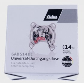 Fuba Pass Outlet - Gad 514 Dc Universal-durchgangsdose,3-loch,14db,dc