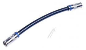 Fuba Black Sat Connecting Cable - Ovz 915 F-patchkabel Schraubbar 120db, 0,15m, Schwarz, F-kompressions Quick-stecker