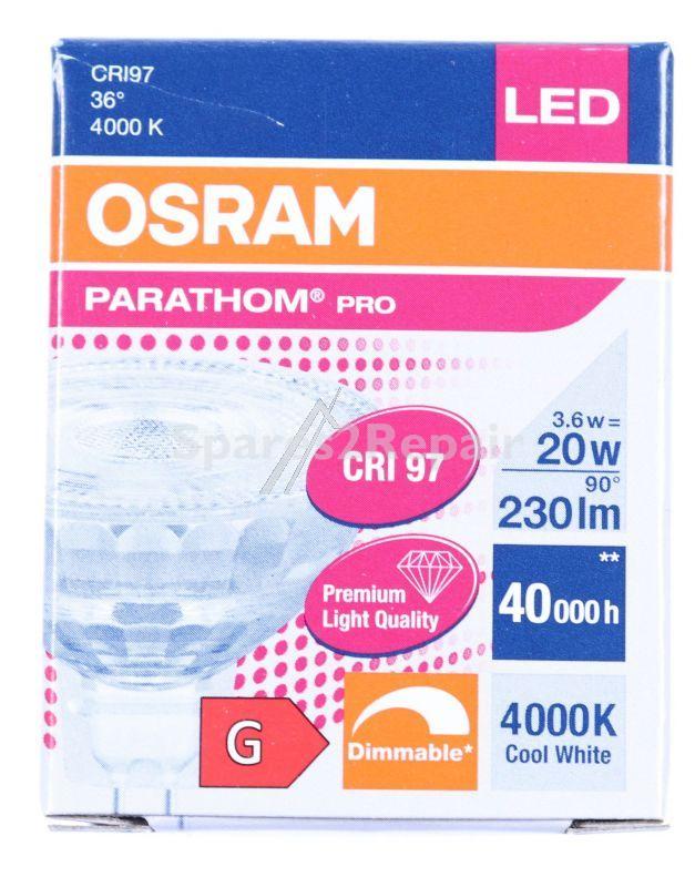 Osram Gu5,3-led-lamp - Parathom Pro Mr16 20 36 ° Dim 3 6 W-4000 K Gu5 3 12v - LPPMR16D2036 3,6