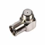 Fuba Coaxial Adaptor - Ovz 066 Coax-socket - F-socket Adaptor, Angled, 90°