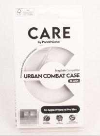 Panzerglass Leather Bag Gsm - 1424 Care By Panzerglass Flagship Case Transparent Urban Combat W Clear Frame Iphone 15 Pro Max