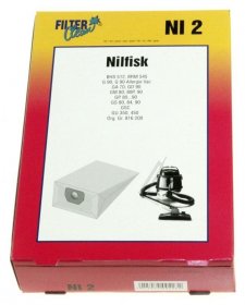 Filterclean Vacuum Cleaner Bags - Ni2 000252-k Dust Bag Nilfisk 5x Pcs
