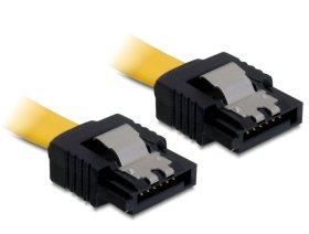 Delock Pc S-ata Cable - Cable Sata 50cm Straight-straight Metal Yellow