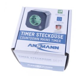 Ansmann Energy Saving Wall Socket - Aes1 Mains Socket, Energy Saving, Aes1, Black, 72 Mm X 72 Mm X 76 Mm