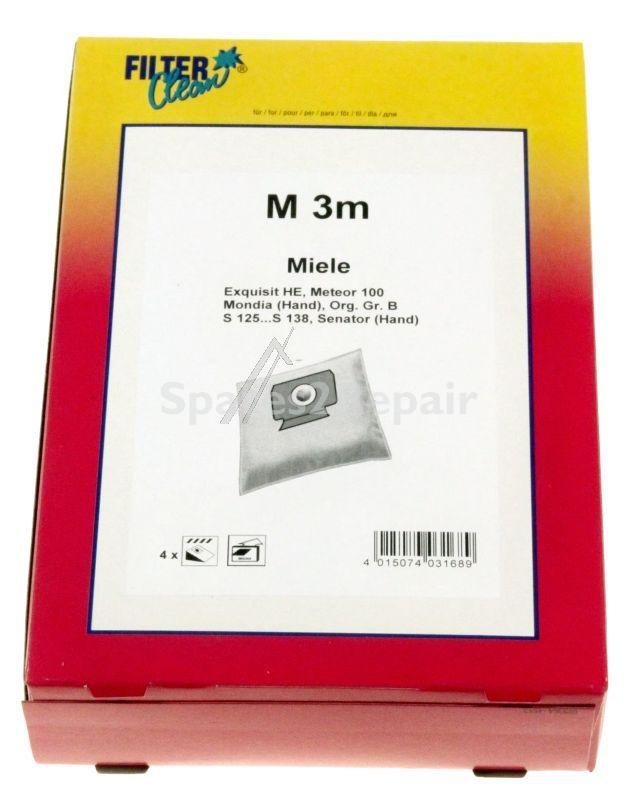 Filterclean Vacuum Cleaner Bags - M3m Fl0063-k Dust Bags X 4