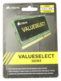 Corsair Notebook Memory - So Ddr3-1333 Cmso4gx3m1a1333c9 Ram So-dimm Ddr3 4gb-1333mhz Corsair Cl9 Rt