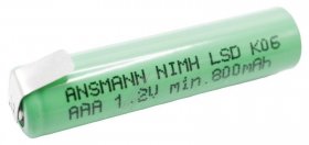 Ansmann Aaa 10mm-44mm High-soldered Ta - Maxe 2311-3003 1 2v 800mah Nimh Battery