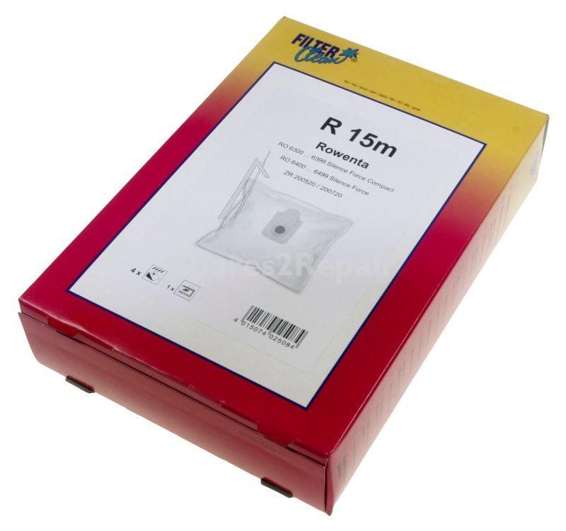 Filterclean Vacuum Cleaner Bags - R15m Fl0775-k Dust Bags X 4 +1 Microfilter