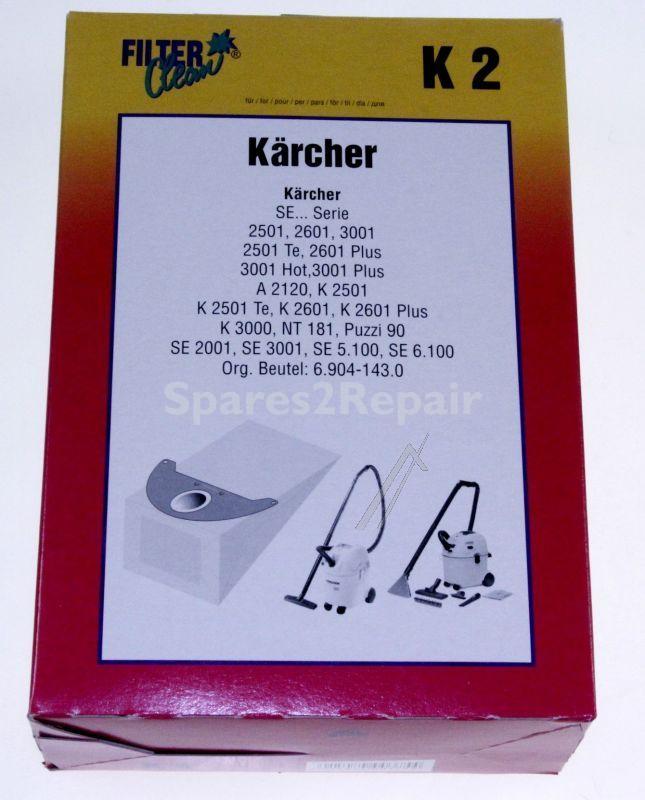 Filterclean Vacuum Cleaner Bags - K2 000183-k Paper Dust Bag X4+1 Filter