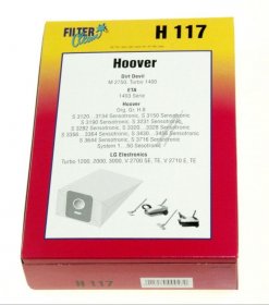 Filterclean Vacuum Cleaner Bags - H117 000061-k Paper Dust Bag X5+1 Filter