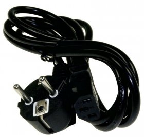 Compatible Cold Mains Plug And Lead - Power Cord Cold 3 Pins 1 8m Black Euro Plug Compatible Cold Mains Plug And Lead - Power Cord Cold 3 Pins 1 8m Black Euro Plug