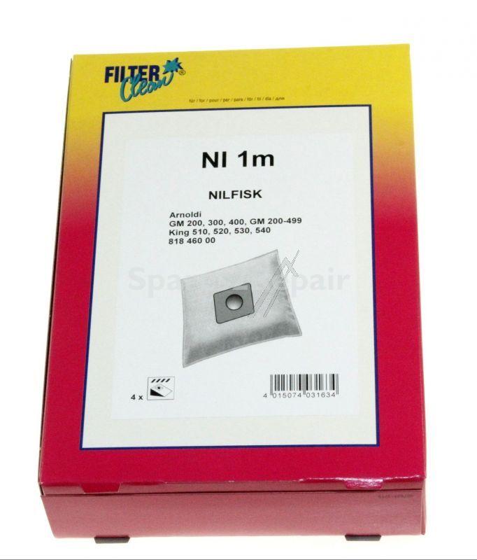 Filterclean Vacuum Cleaner Bags - Ni1m Fl0251-k Woven Dust Bags X 4