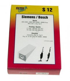 Filterclean Vacuum Cleaner Bags - S12 000229-k Paper Dust Bag X6+1 Filter