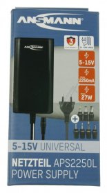Ansmann Switch Power Supply - Aps 2250l 1201-0025 Switch Power Supply Universal 5-15v Dc Incl 7 Different Plug Types