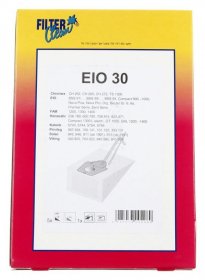 Filterclean Vacuum Cleaner Bags - Eio30 000019ka Dust Bag X 5