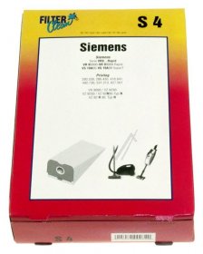 Filterclean Vacuum Cleaner Bags - S4 000044-k Dust Bags X5