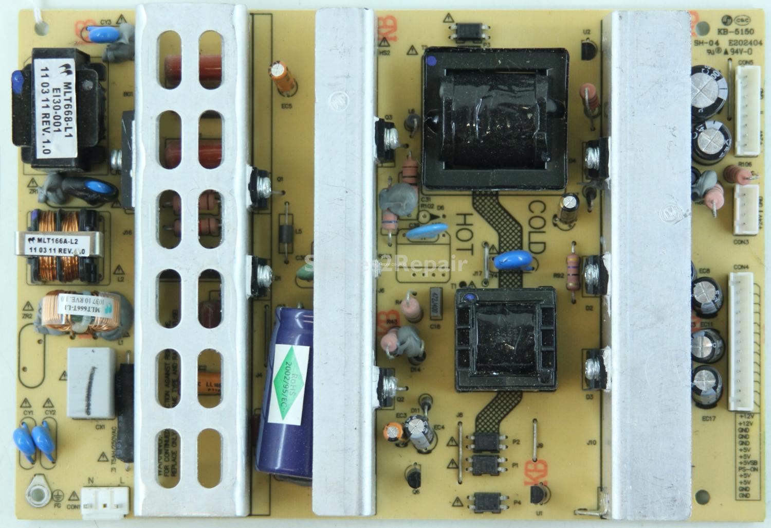 Akura APLDVD2YR2668FD - PSU - MLT555 - REV:1.0 - KB-5150