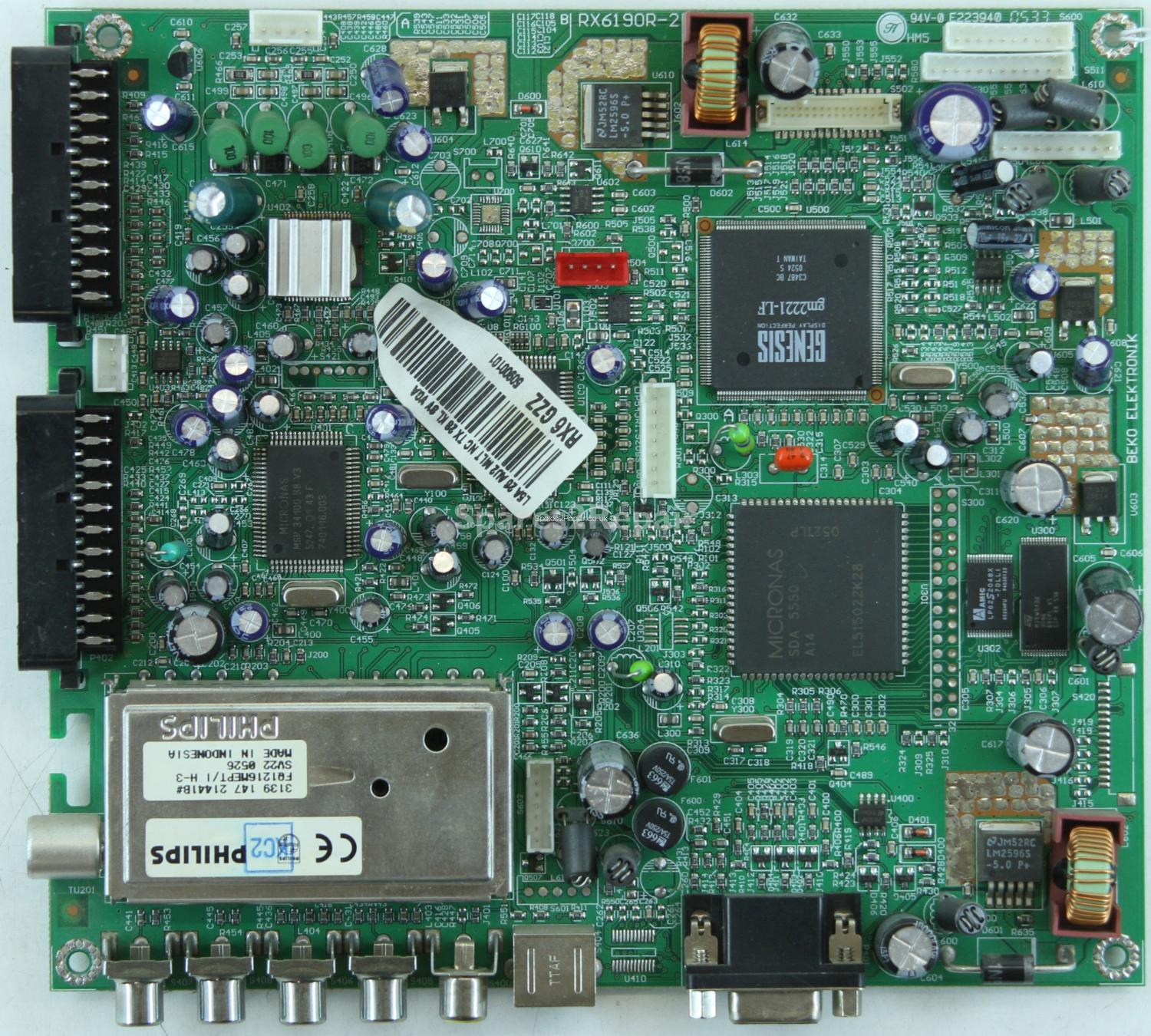 Beko 26WLB500 - Main AV - RX6190R-2 - RX6 GZZ