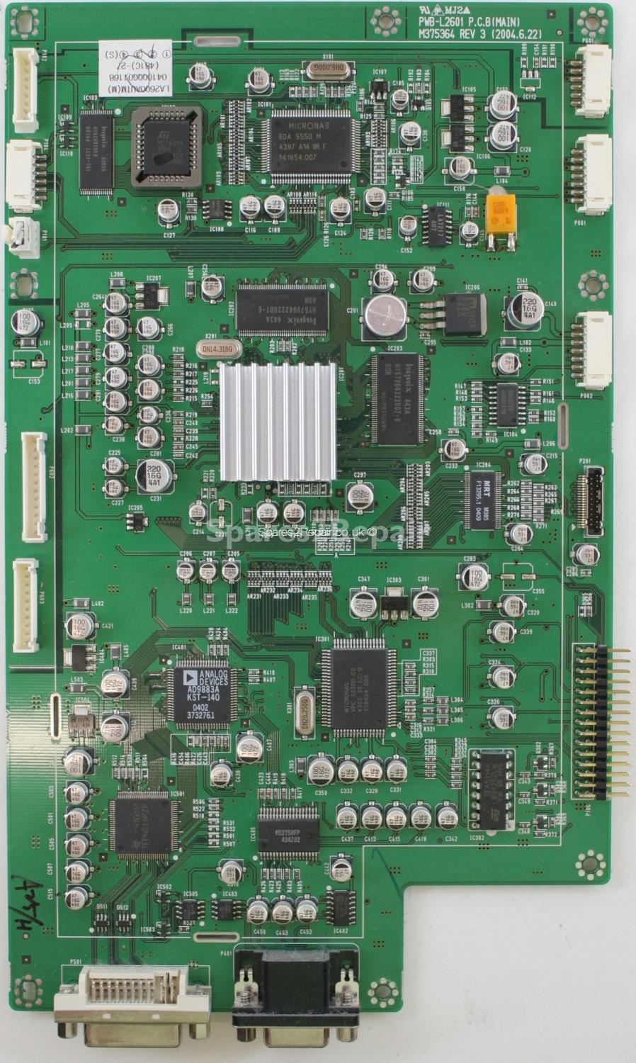 Goodmans LD2601 - AV Board - PWB-L2601 - M375364 - REV 3 - LA2600AUTM - 0410QQG01168