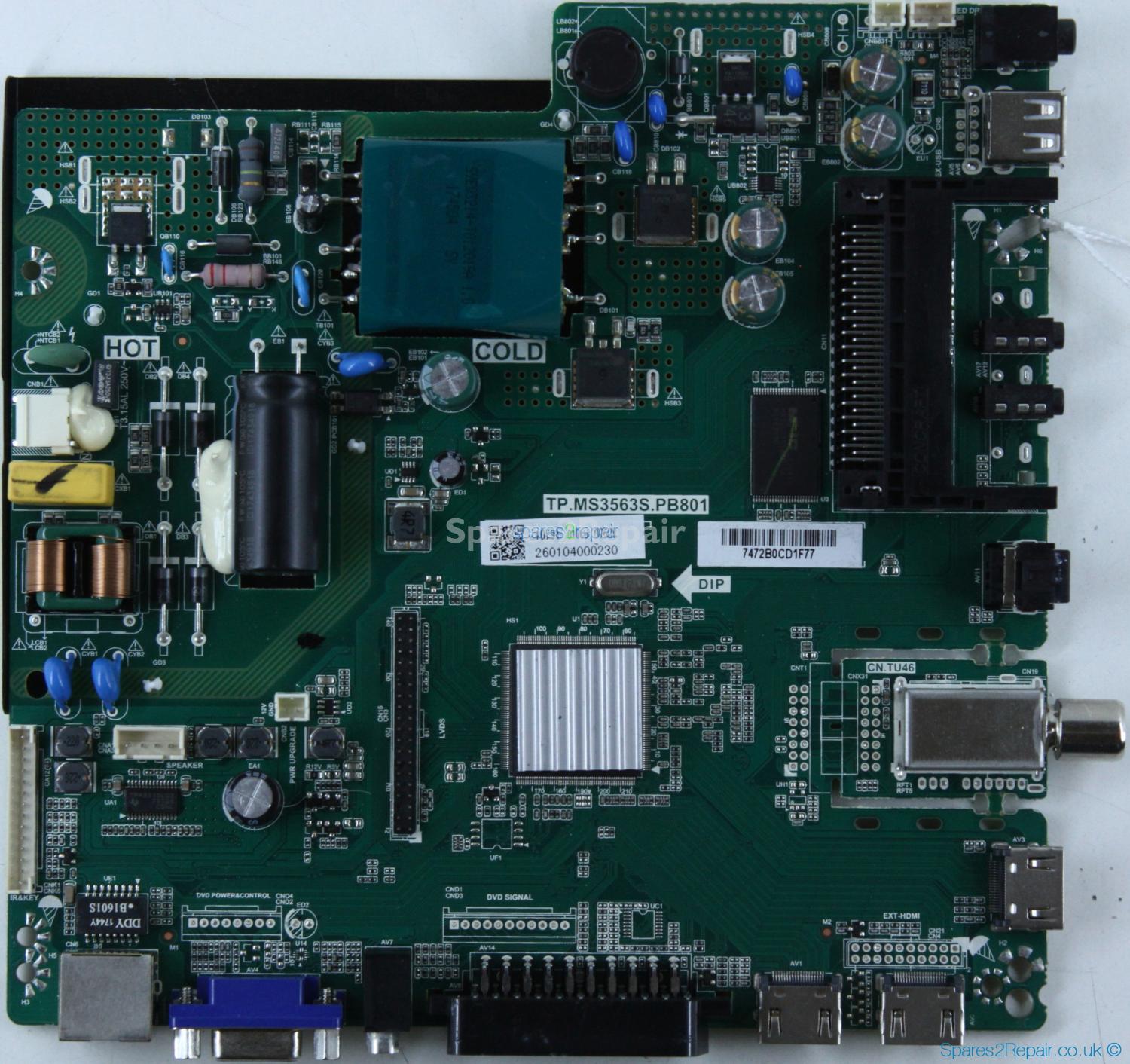 JVC LT-32C480 - Main Board - TP.MS3563S.PB801