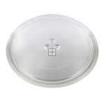 Universal Microwave Turntable Glass Plate with 3 Fixers (284mm)