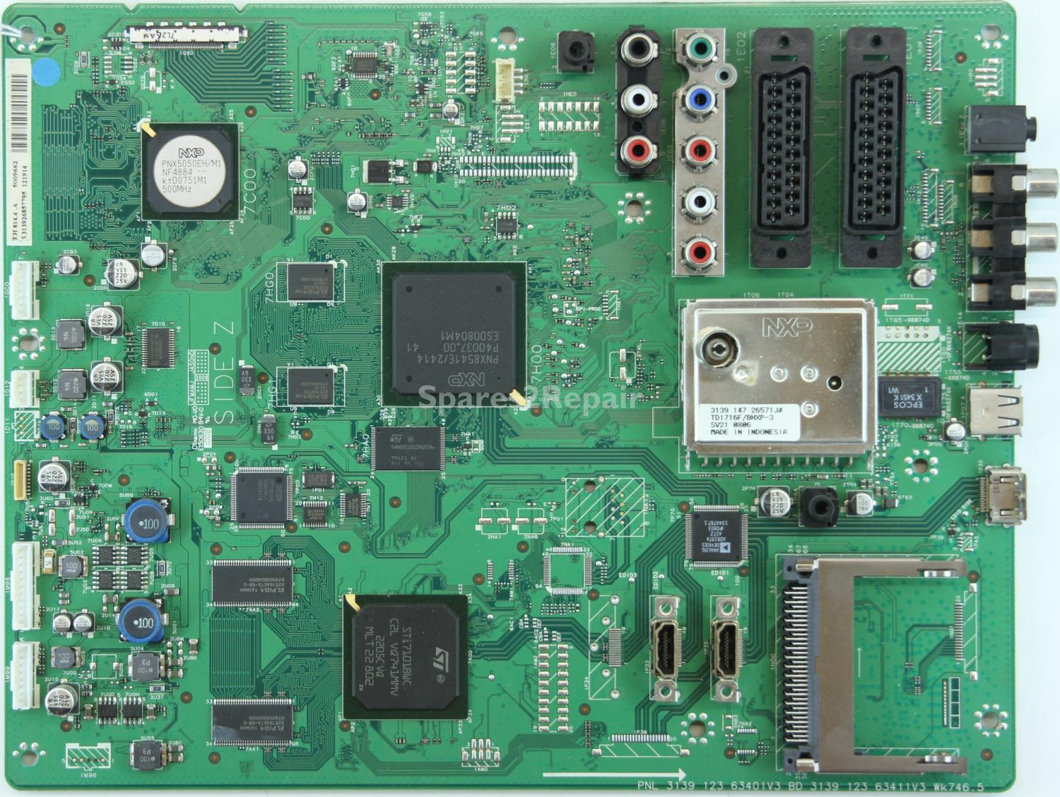 Philips 32PFL7603H/10 - Main AV - 3139 123 63401 V3 - 3139 123 63411 V3 - 313926857795