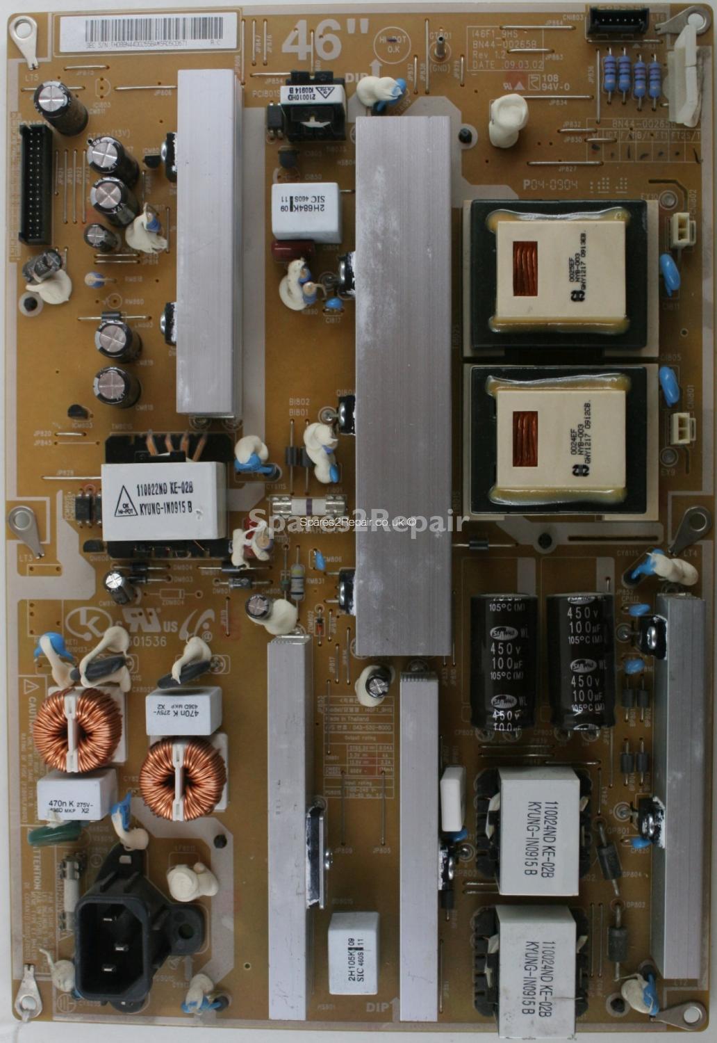 Samsung LE46A550A5W - Power Inverter - BN44-00265B - Rev 1.2 - I46F1_9HS