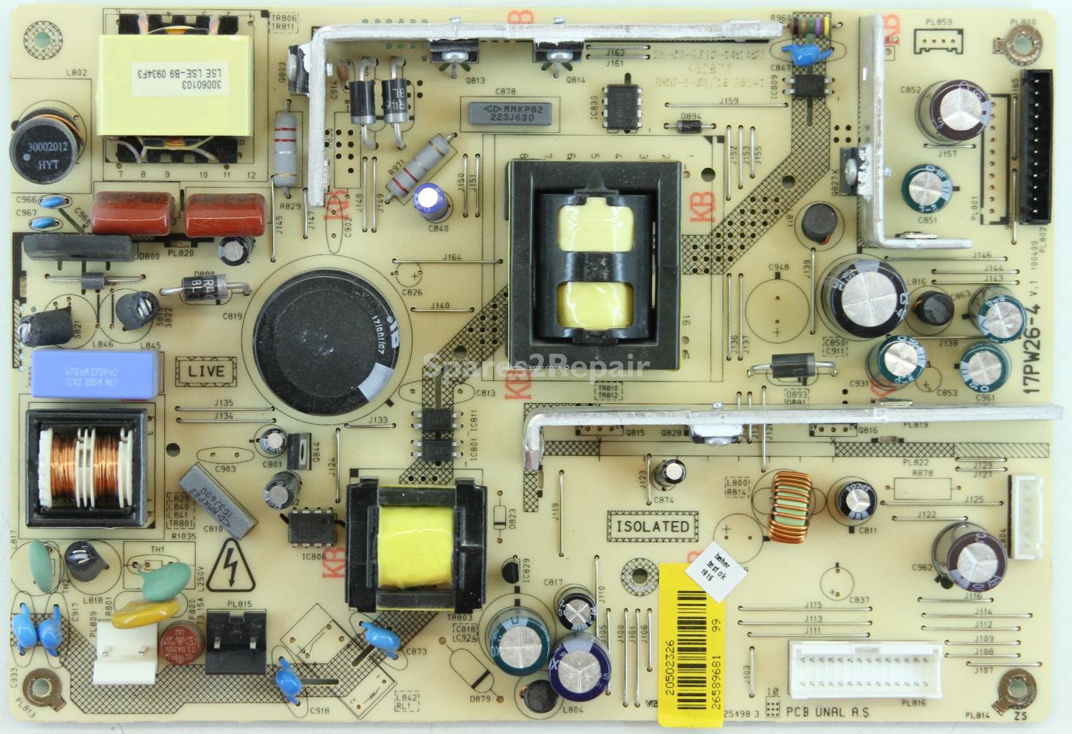 Sharp LC-32CT2E - 20502326 - 17PW26-4 V.1 - 100409