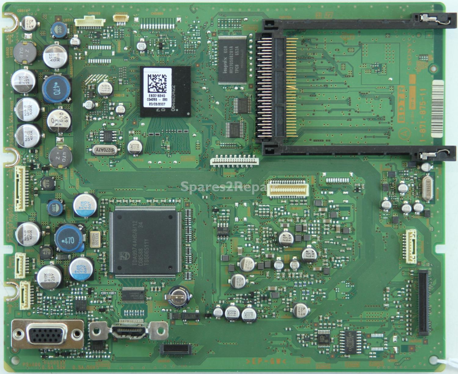 Sony KDL-26U2000 - Main AV - 1-871-875-11 - A-1214-7 - 97 - E8001824G