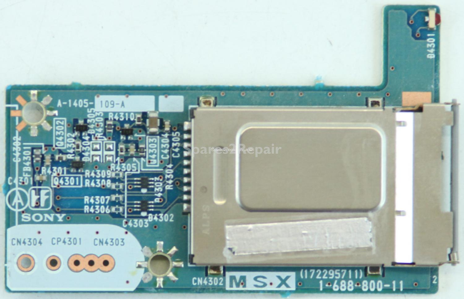 Sony KLV-23HR2 - Memory Card Reader - 172295711 - 1-688-800-11 - A-1405-109-A - MSX Board