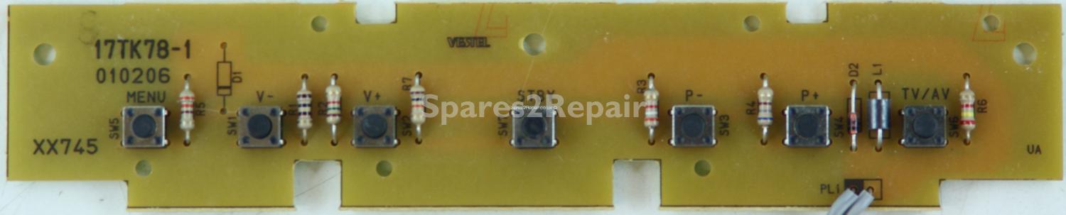 Vestel 32 Inch - Buttons - 17TK78-1 - 010206 (Without Plastic)
