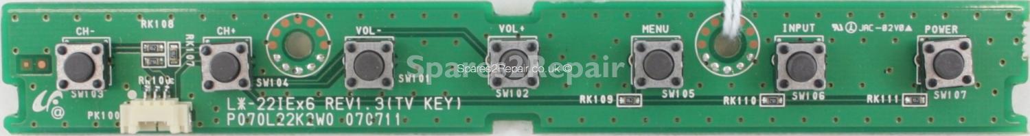 Viewpia LD22IEB6 - Buttons - L*-22IEx6 - REV1.3(TV KEY) - P070L22K2W0 - 070711